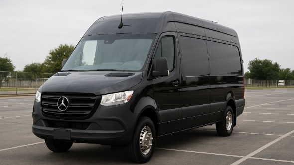 Exterior of Berkeley Party Bus Company's 14 Passenger Sprinter Limousine in Berkeley