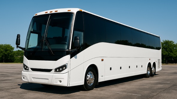 Exterior of San Francisco Party Bus Company's 44 Passenger Charter Bus in San Francisco