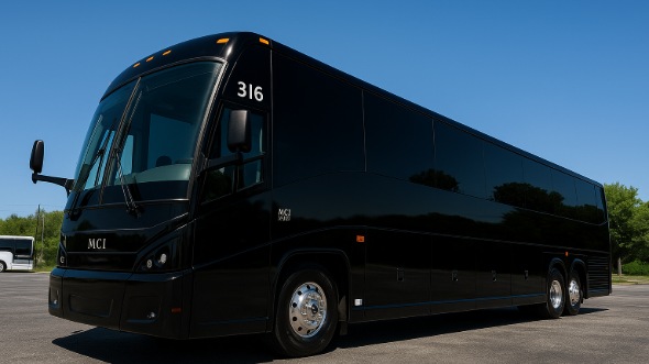 Exterior of San Francisco Party Bus Company's 45 Passenger Charter Bus in San Francisco