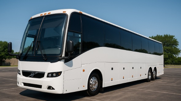 Exterior of San Francisco Party Bus Company's 55 Passenger Charter Bus in San Francisco