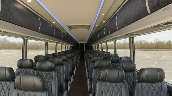 Interior of San Francisco Party Bus Company's ADA Charter Bus in San Francisco