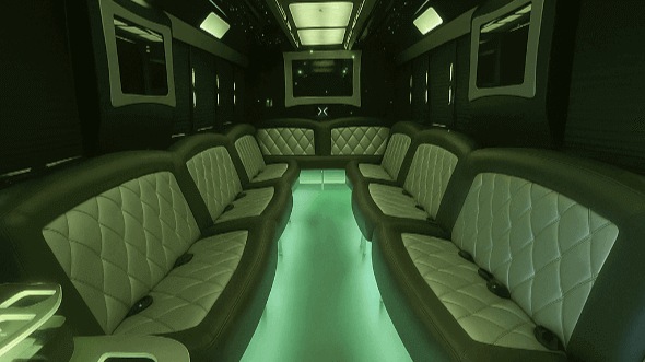 San Francisco 50 passenger party bus interior
