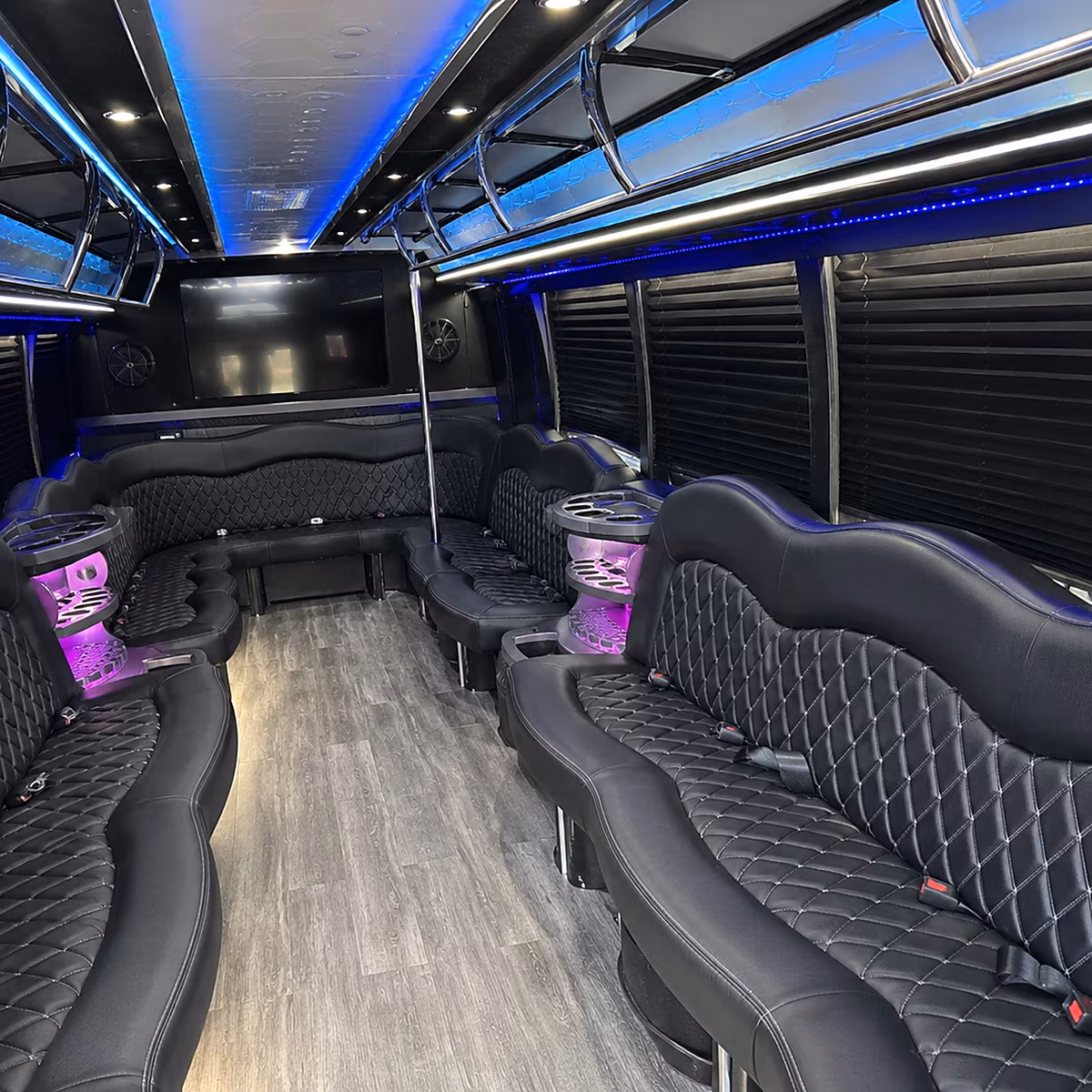 San Francisco Bachelor & Bachelorette Transportation party bus interior