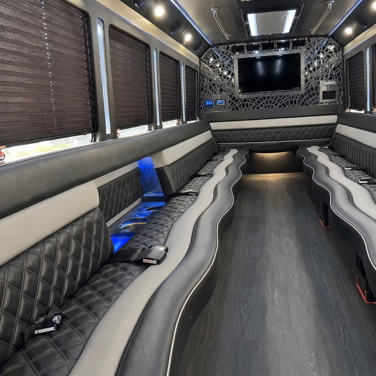 San Francisco Concert & Music Festival Transportation party bus interior